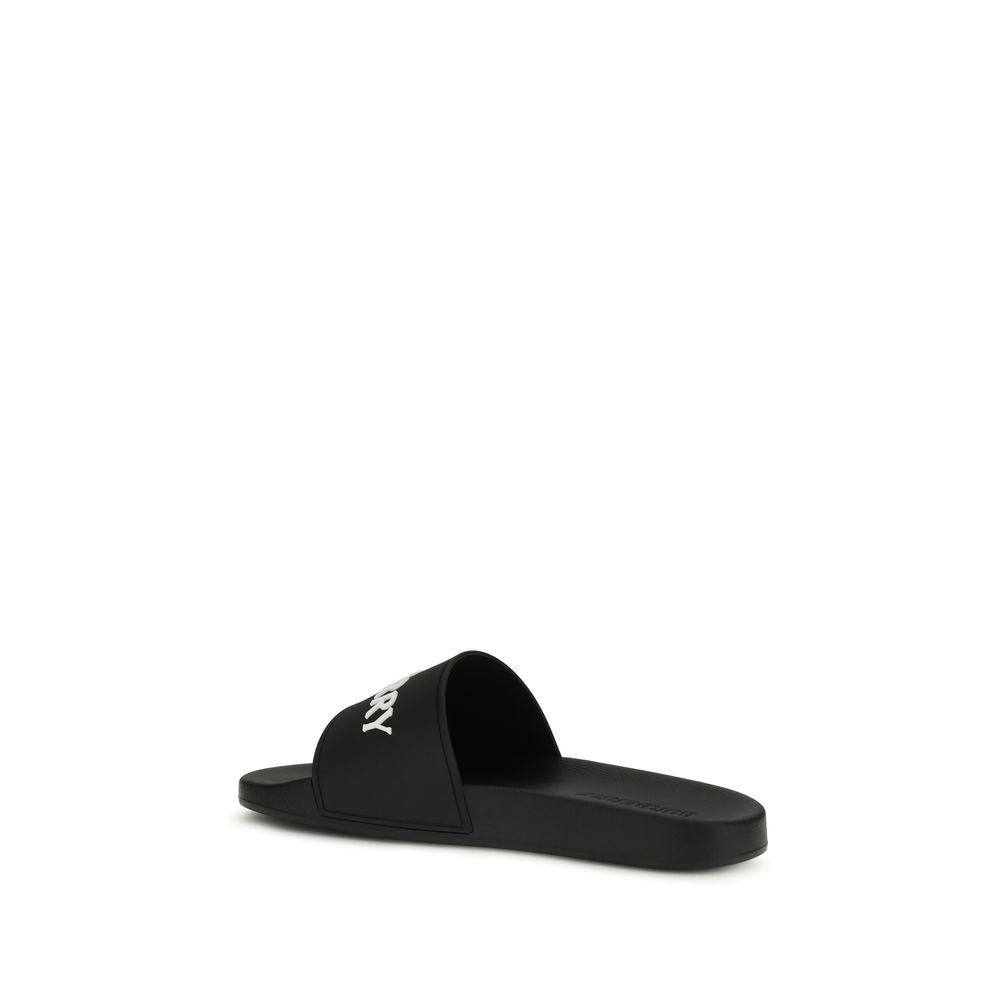 Sandales Burberry en caoutchouc noir