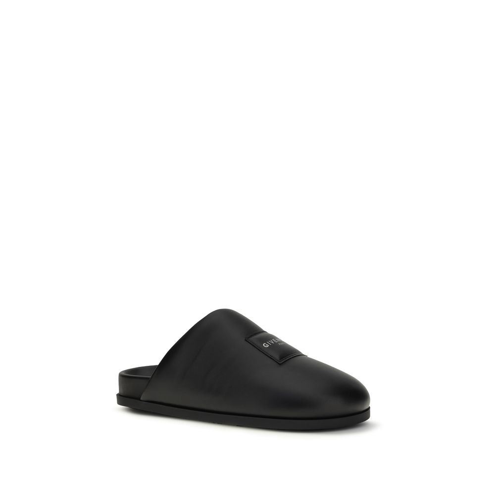 Mules Givenchy in pelle di vitello nera Bos Taurus