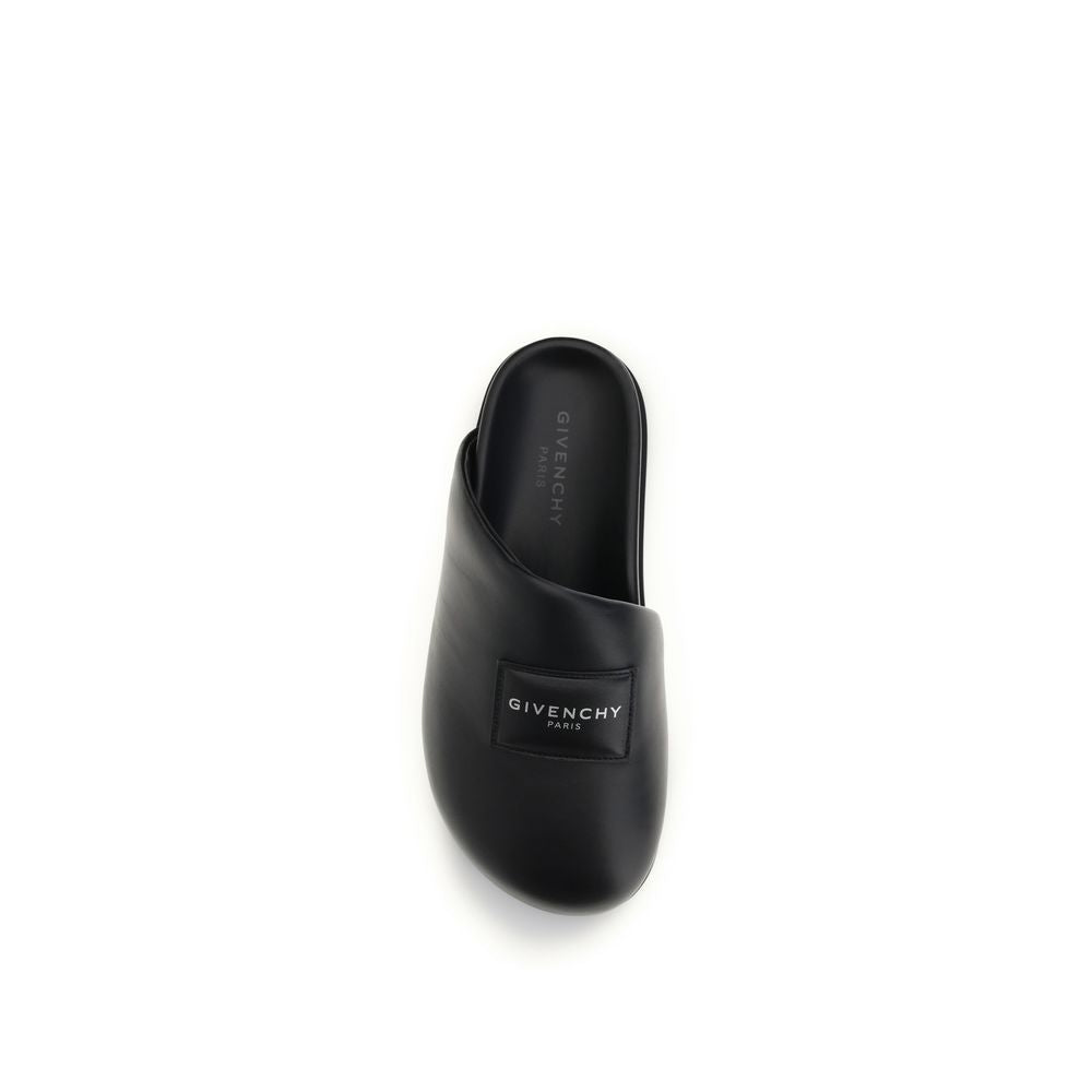 Mules Givenchy in pelle di vitello nera Bos Taurus