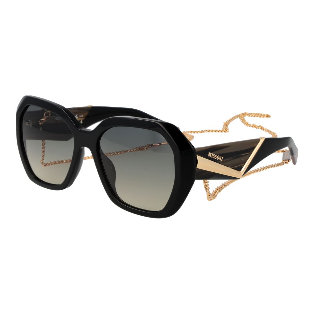 Lunettes de soleil Missoni en acétate noir