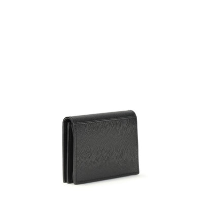 Portefeuille Saint Laurent en Cuir de Veau Noir Bos Taurus