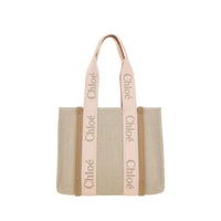 Borsa a Spalla Chloé in Lino Marrone
