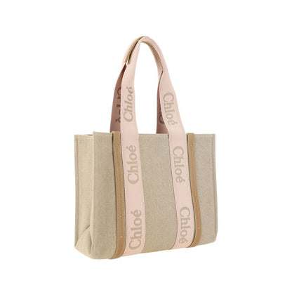 Borsa a Spalla Chloé in Lino Marrone