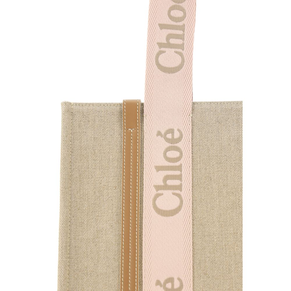 Borsa a Spalla Chloé in Lino Marrone