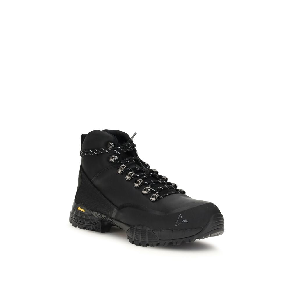 Bottes à lacets en caoutchouc noir ROA