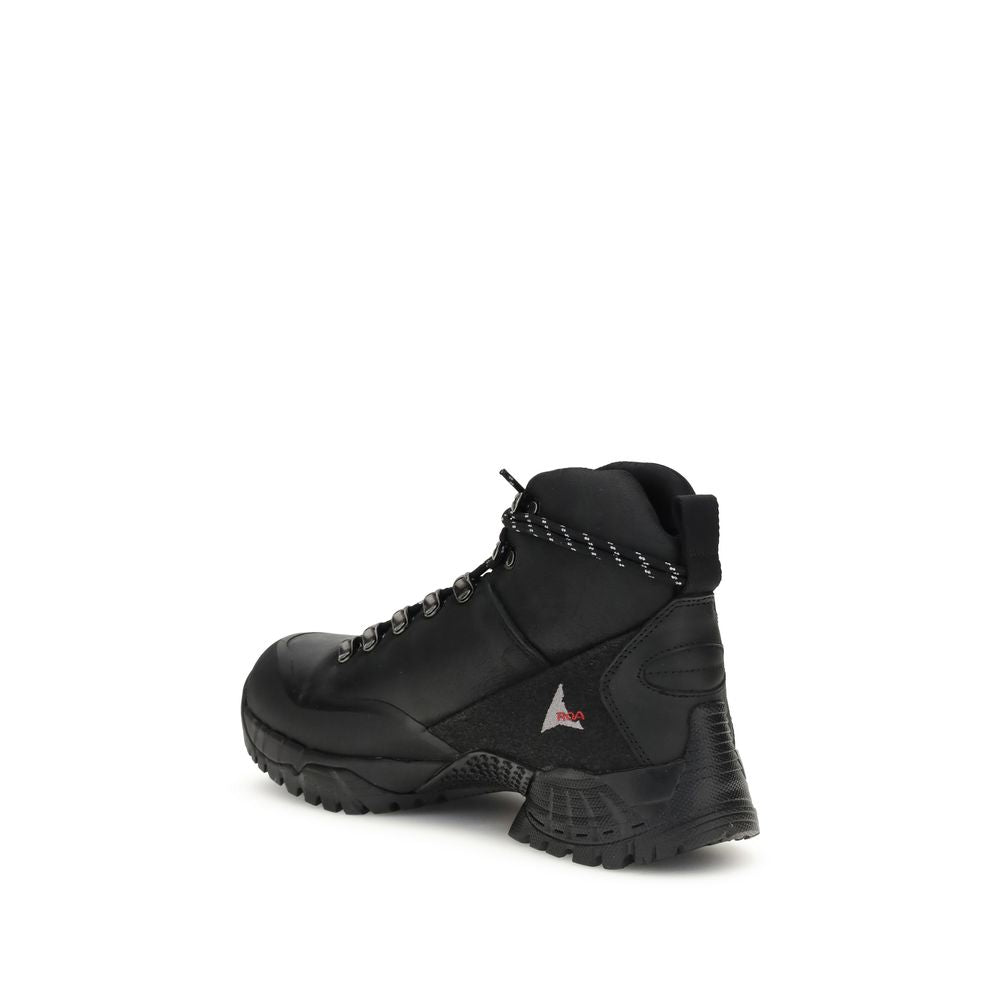 Bottes à lacets en caoutchouc noir ROA