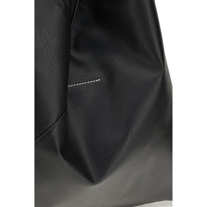 MM6 Black Faux Leather Japanese Bag