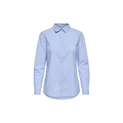 Jacqueline De Yong Blue Cotton Blouse