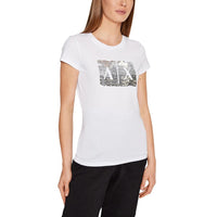 T-shirt bianca in cotone Armani Exchange