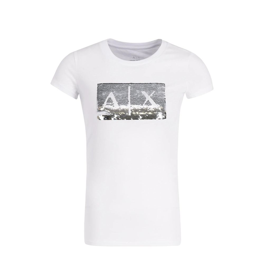 T-shirt bianca in cotone Armani Exchange