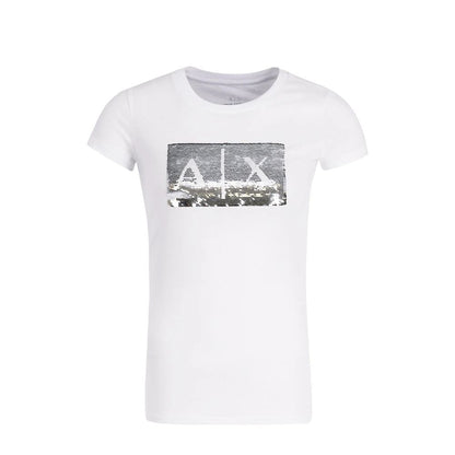T-shirt bianca in cotone Armani Exchange
