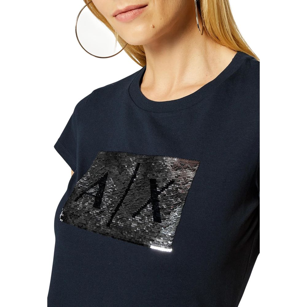 T-shirt Armani Exchange in cotone blu