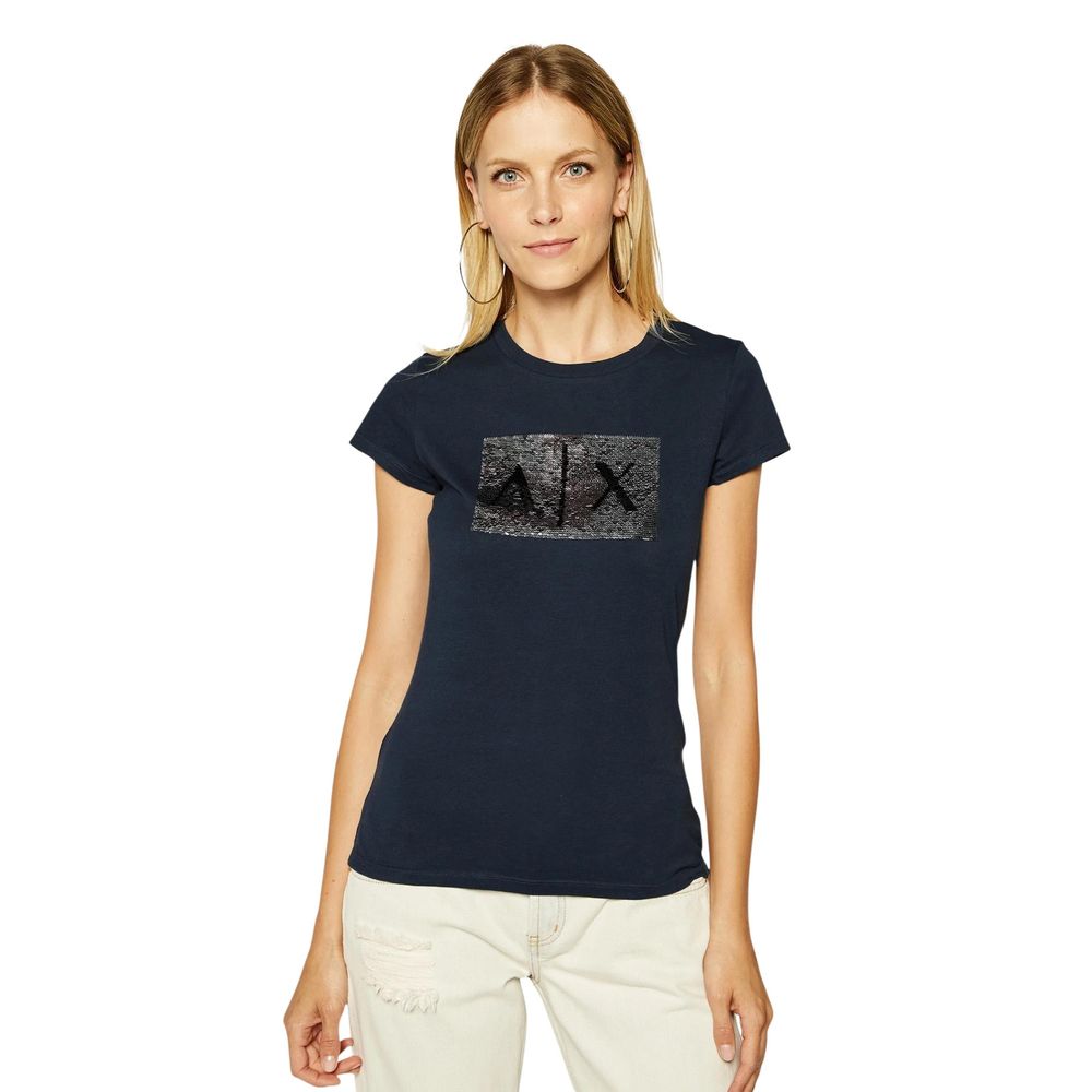 T-shirt Armani Exchange in cotone blu
