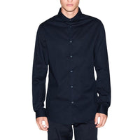 Armani Exchange Blue Cotton Dress Shirt