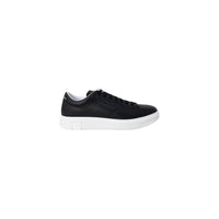 Armani Exchange Black Leather Low Top Sneakers
