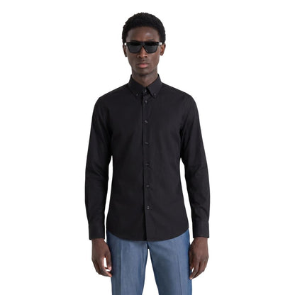 Antony Morato Black Cotton Dress Shirt