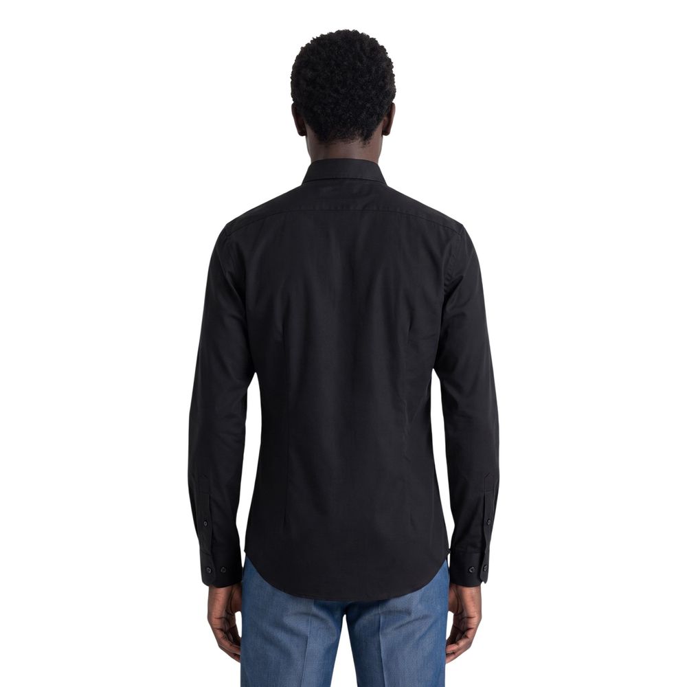 Antony Morato Black Cotton Dress Shirt