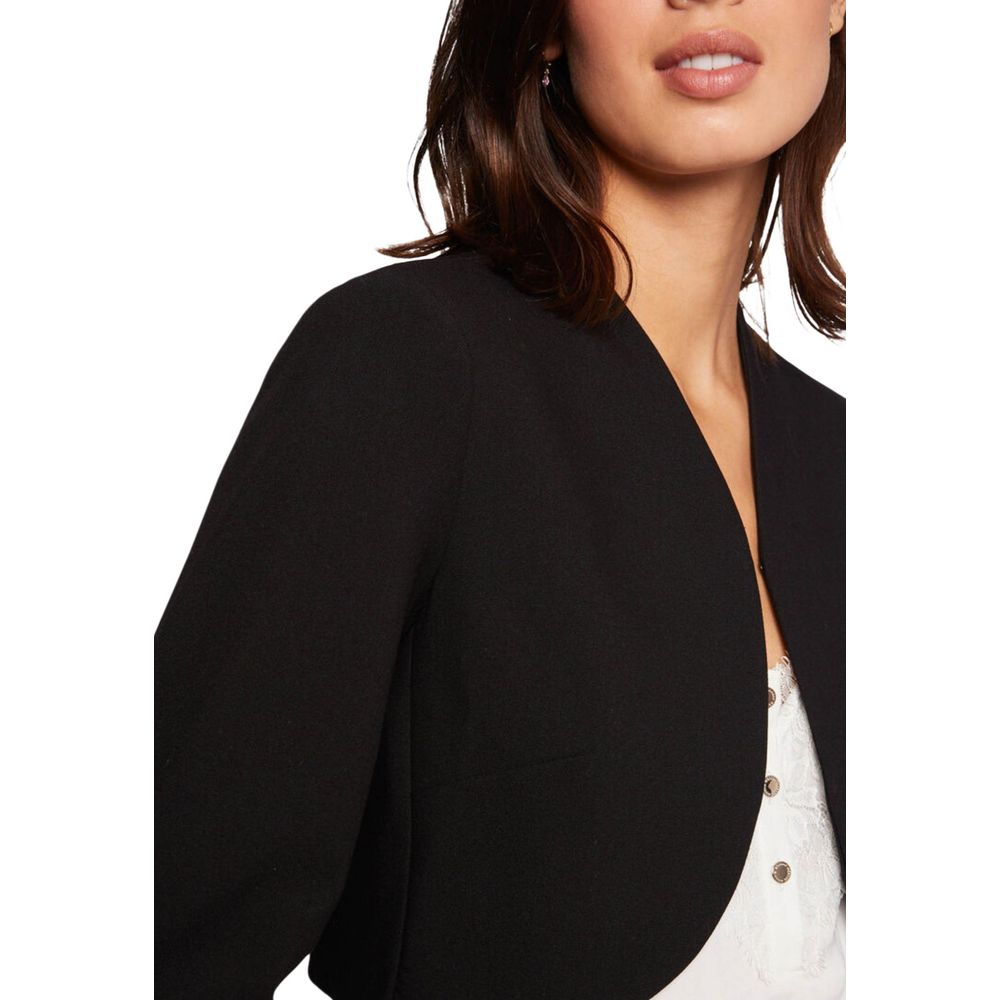 Morgan De Toi Black Polyester Biker Jacket