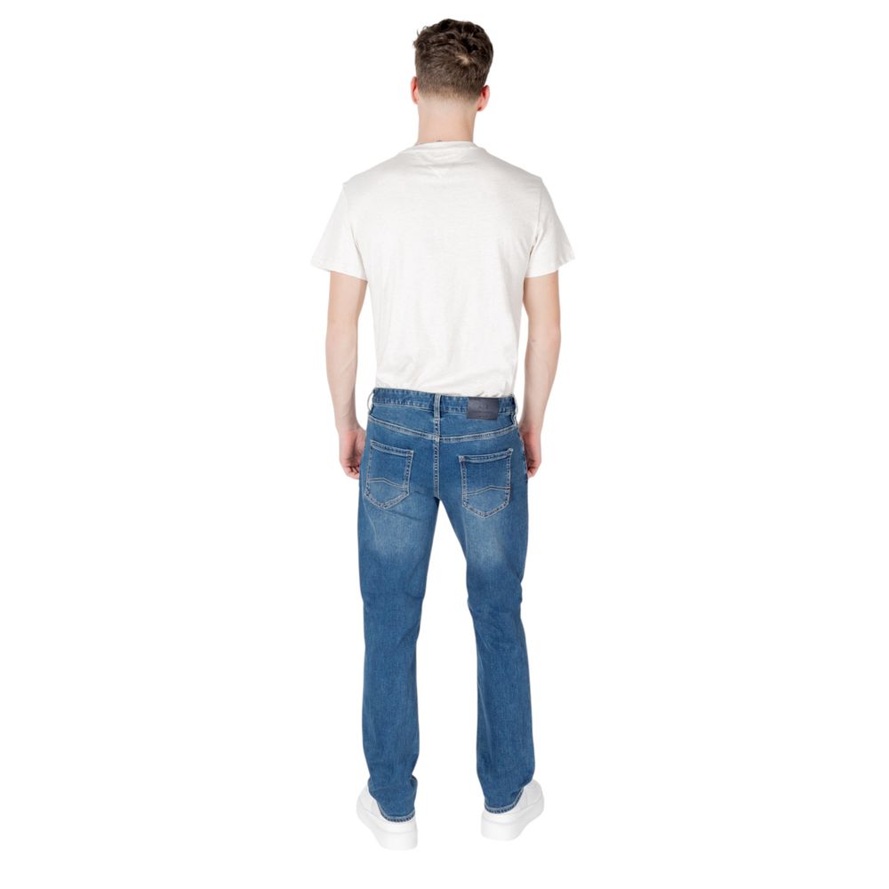 Armani Exchange Blue Cotton Skinny Jeans