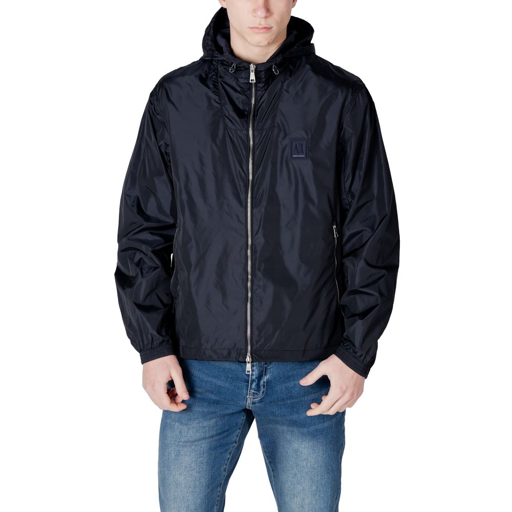 Giacca guscio blu Armani Exchange in poliammide