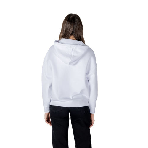 Sudadera con capucha de algodón blanca Armani Exchange