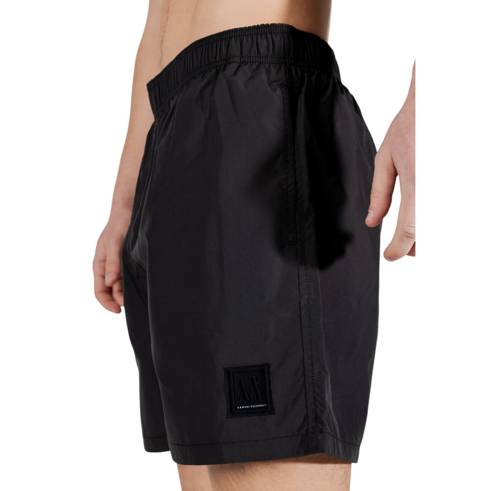 Armani Exchange Black Polyester Swim Shorts