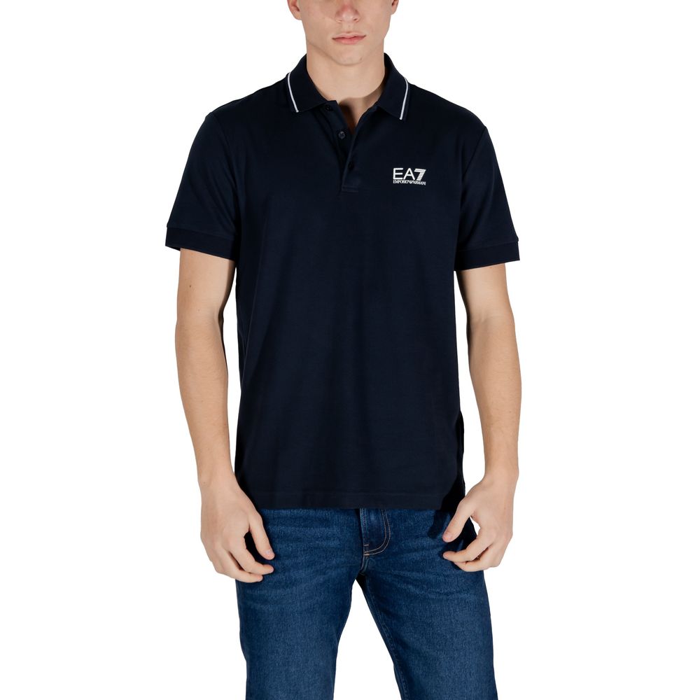 Polo EA7 Emporio Armani in cotone blu