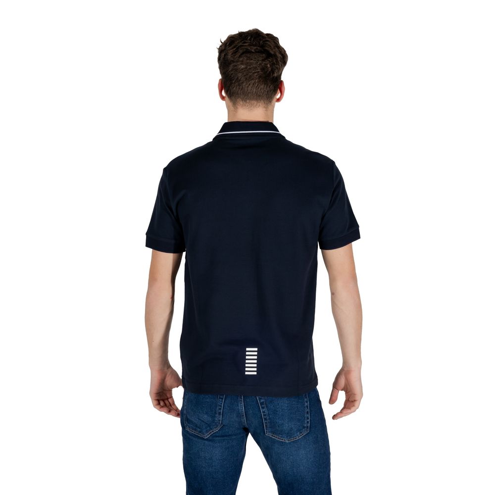 Polo EA7 Emporio Armani in cotone blu