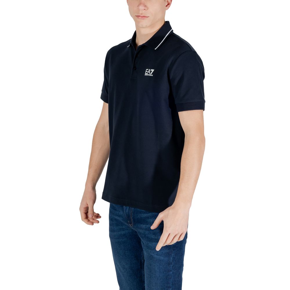 Polo EA7 Emporio Armani in cotone blu