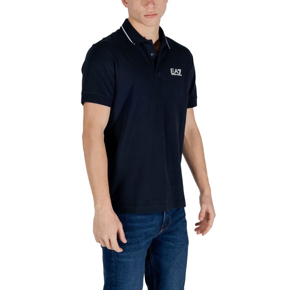 Polo EA7 Emporio Armani in cotone blu