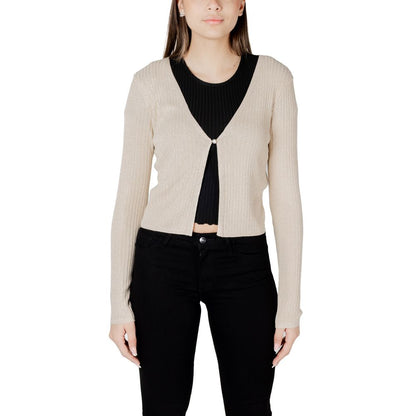 Morgan De Toi Gold Viscose Sleeveless Jacket