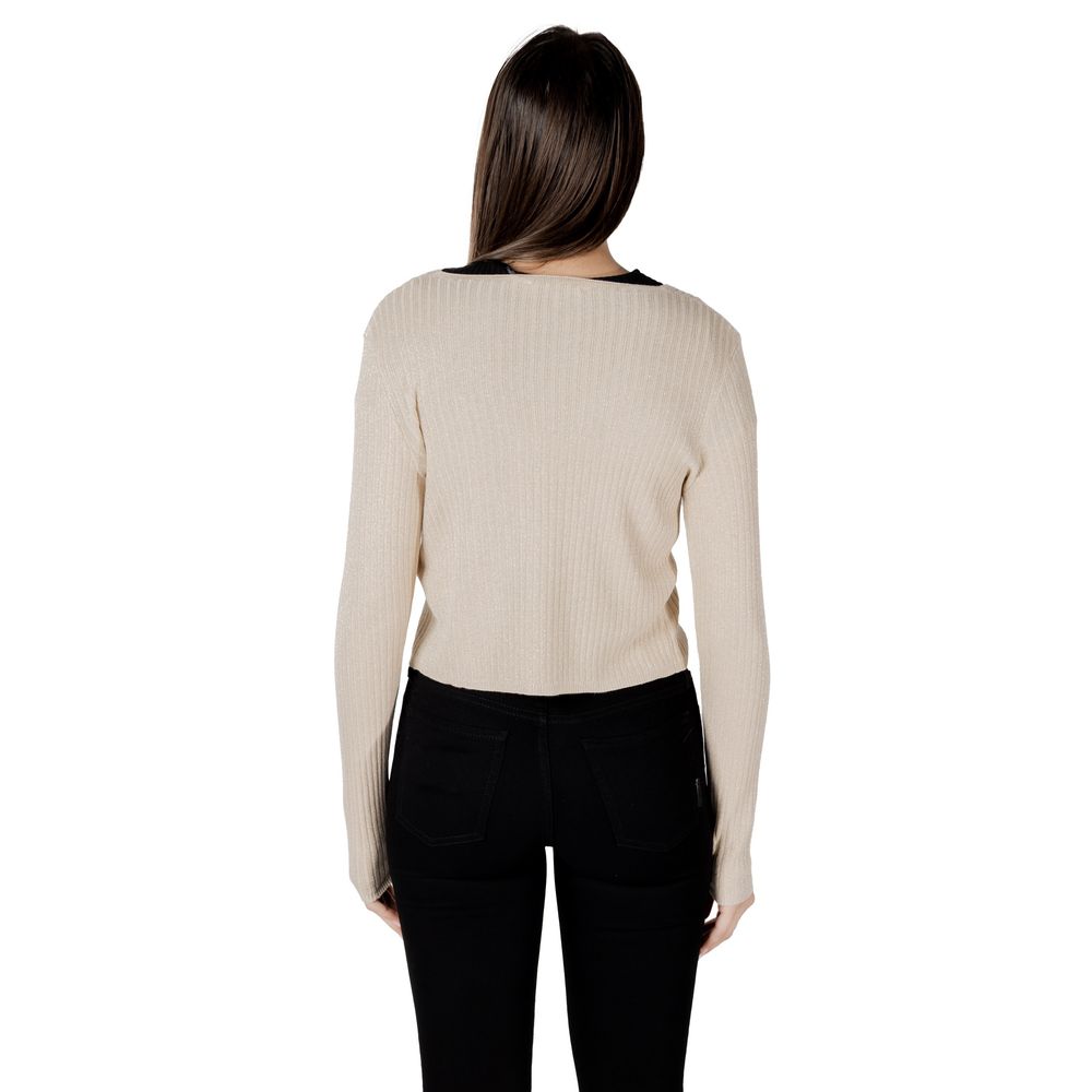Morgan De Toi Gold Viscose Sleeveless Jacket