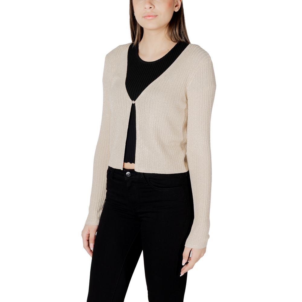 Morgan De Toi Gold Viscose Sleeveless Jacket