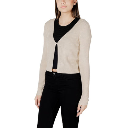 Morgan De Toi Gold Viscose Sleeveless Jacket