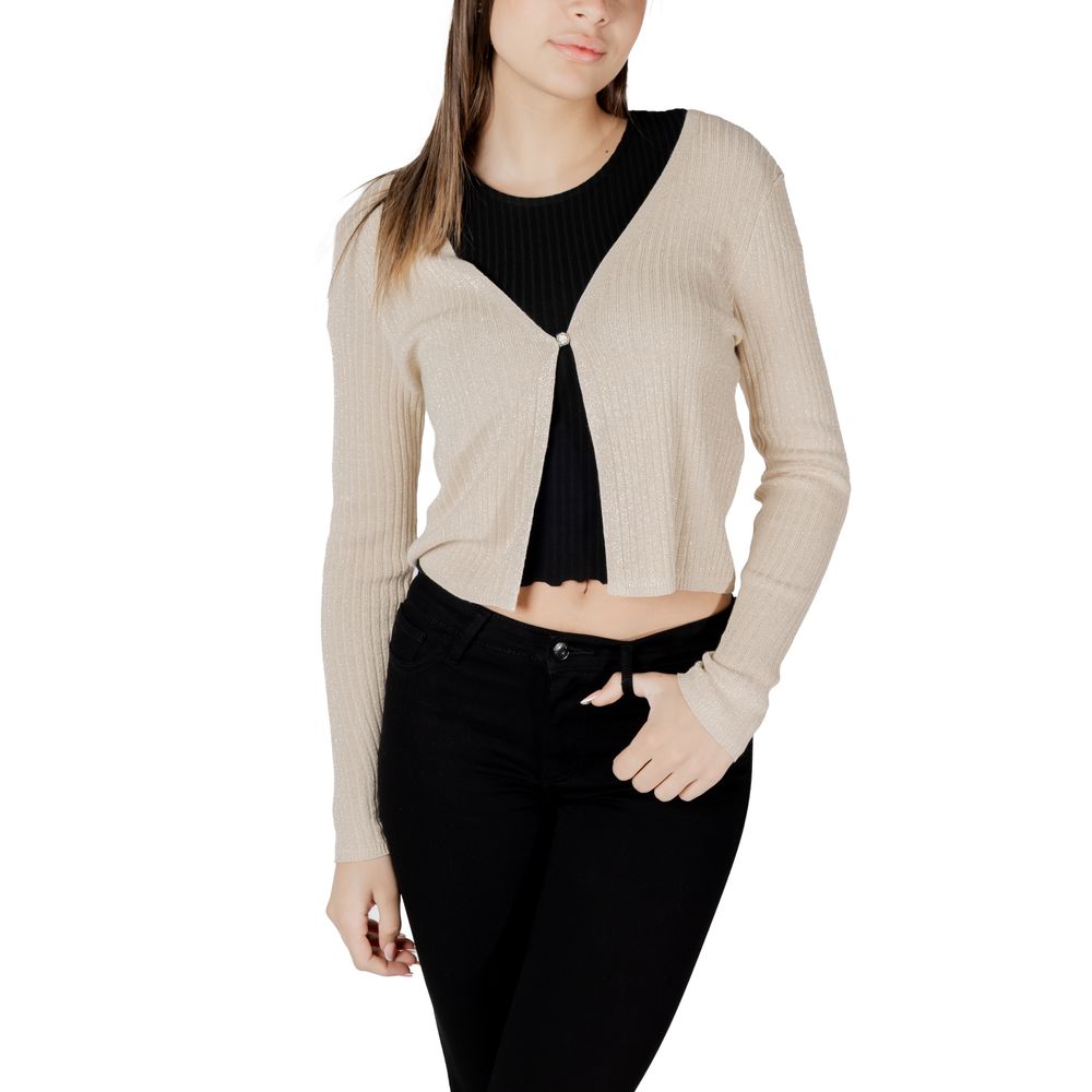 Morgan De Toi Gold Viscose Sleeveless Jacket