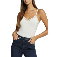 Morgan De Toi Cream Viscose Tank Tops