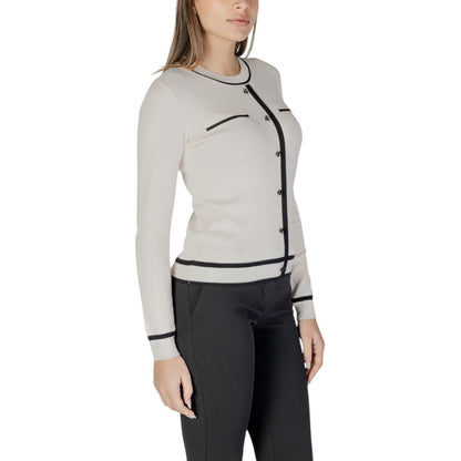 Morgan De Toi Cream Viscose Cardigan