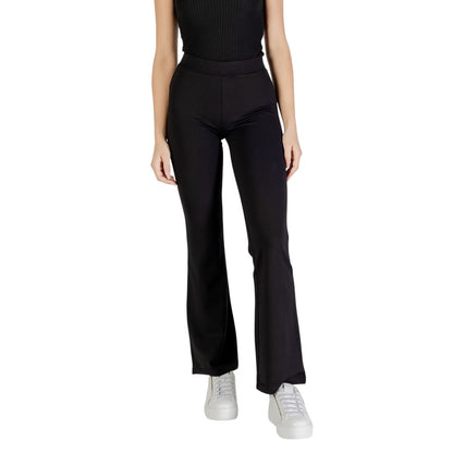Jacqueline De Yong Black Viscose Flared Pants