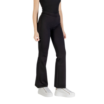 Jacqueline De Yong Black Viscose Flared Pants