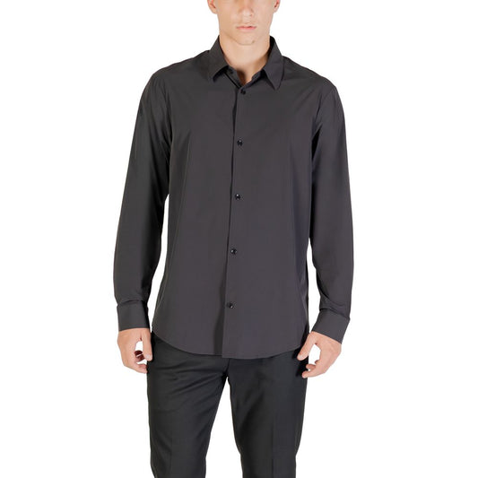 Camicia Elegante Armani Exchange Nera in Elastan