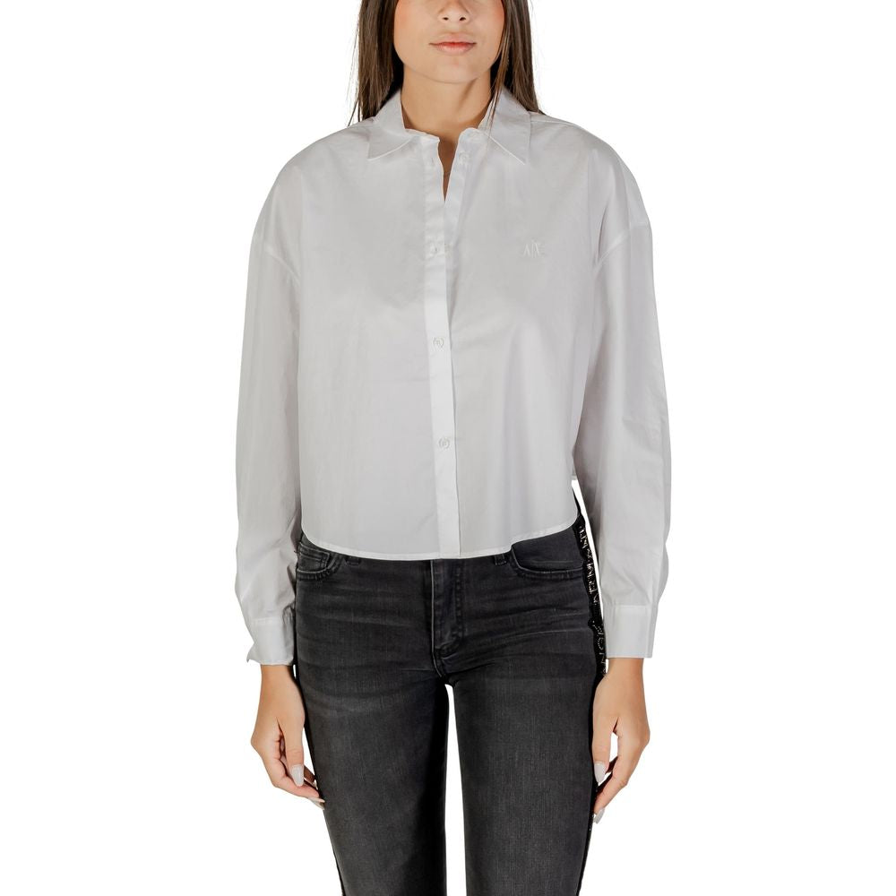 Camicia in cotone bianca Armani Exchange