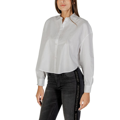 Camicia in cotone bianca Armani Exchange