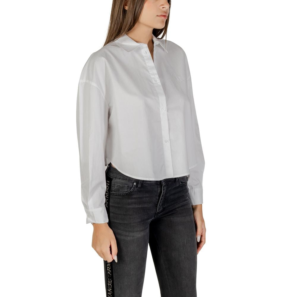 Camicia in cotone bianca Armani Exchange