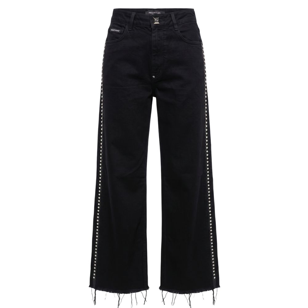 Pantalon noir en coton pour femme Philipp Plein