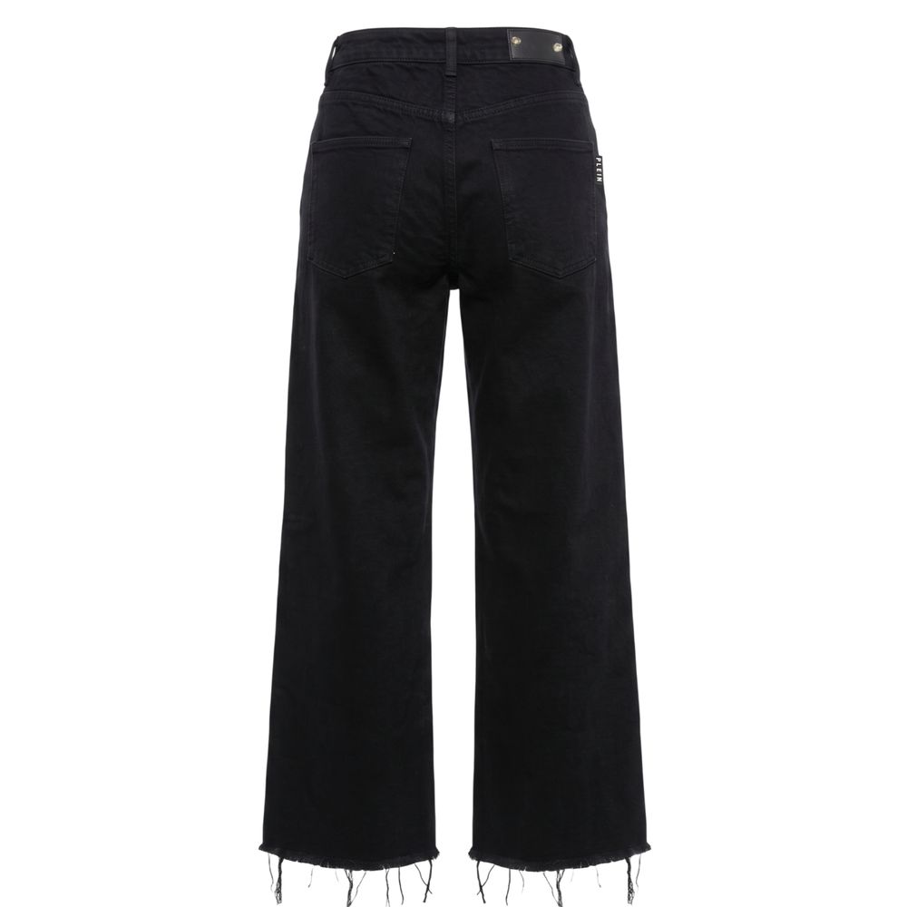 Pantalon noir en coton pour femme Philipp Plein