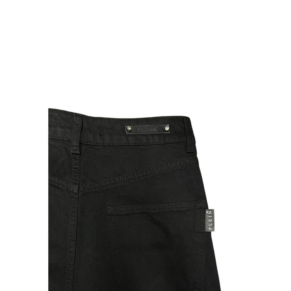 Pantalon noir en coton pour femme Philipp Plein