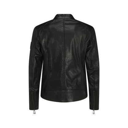 Blouson en cuir Belstaff noir agneau Ovis Aries