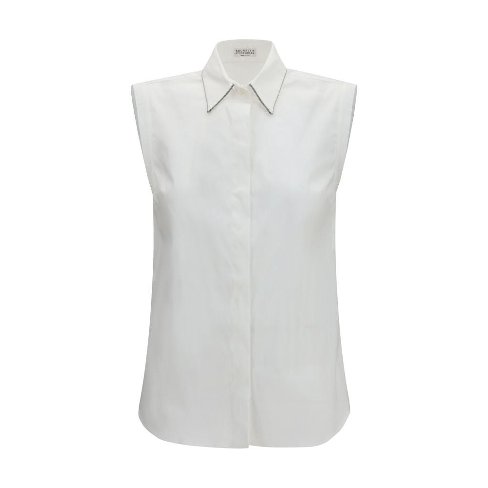 Camicia Brunello Cucinelli in Cotone Bianco
