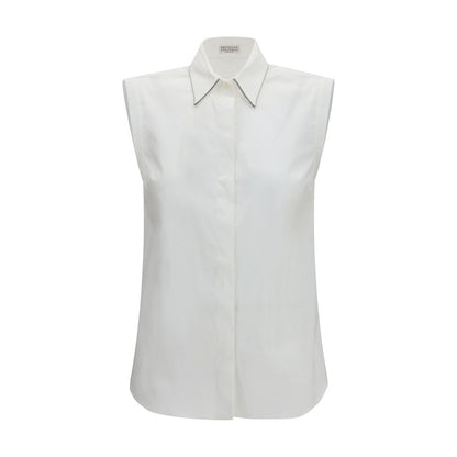 Camicia Brunello Cucinelli in Cotone Bianco