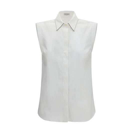 Camicia Brunello Cucinelli in Cotone Bianco